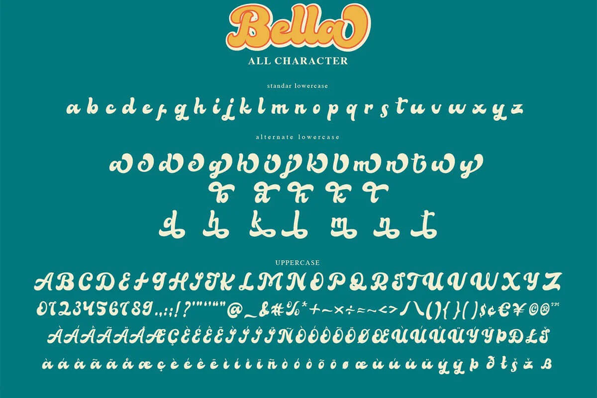 Bella Script Font Preview 5