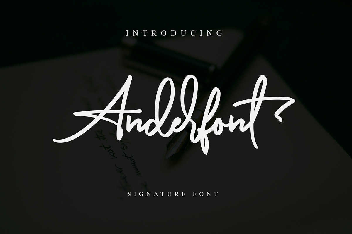 Free Anderfont Signature Font