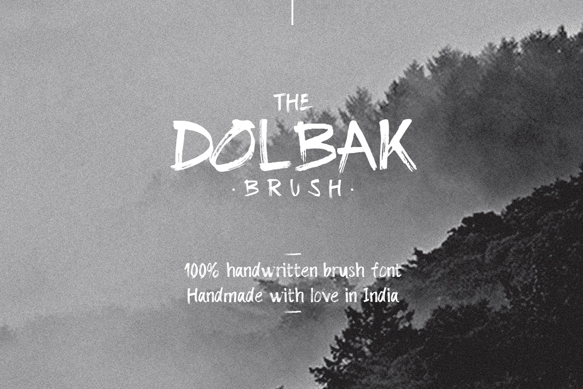 Free Dolbak Brush Handwritten Font