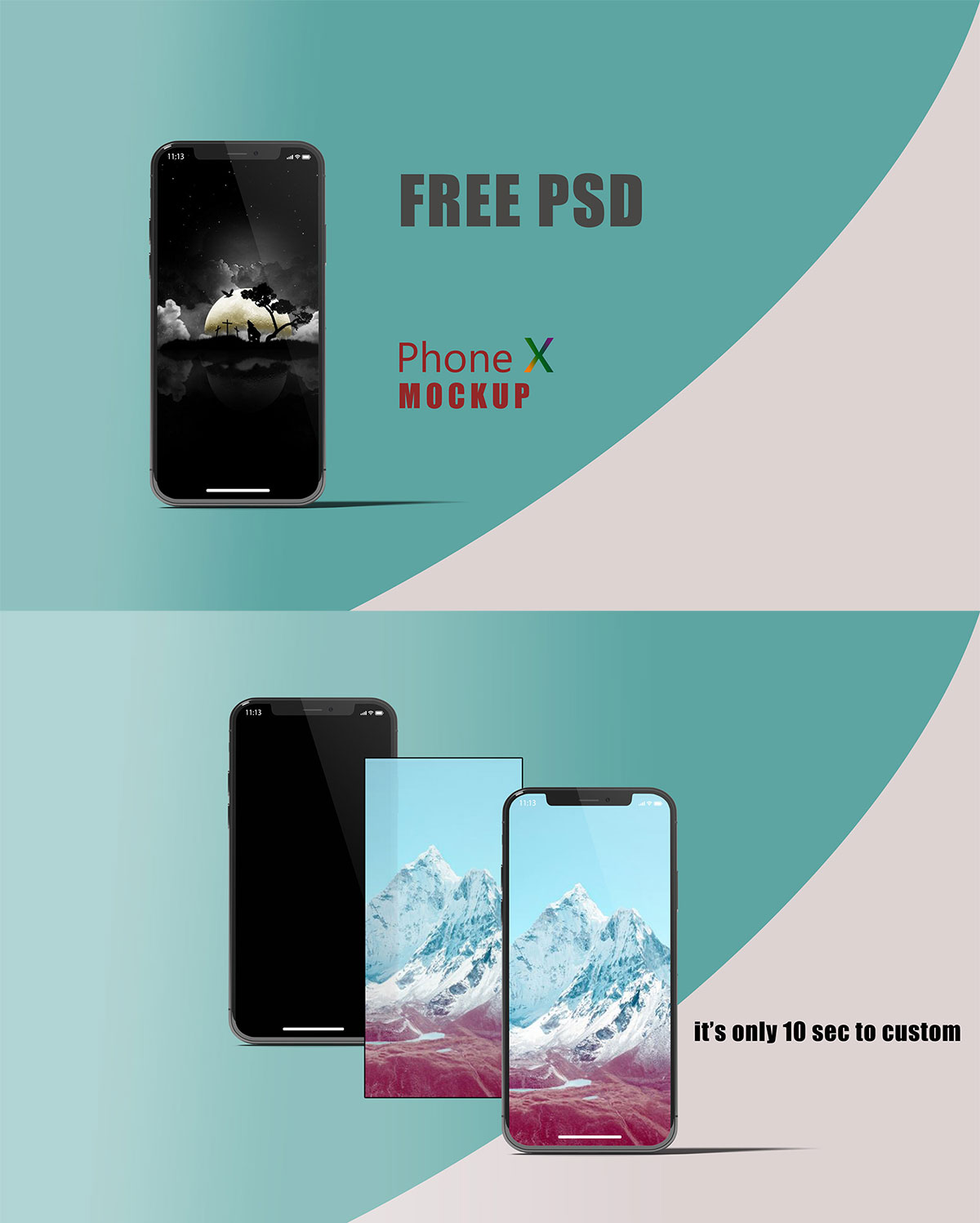 Free Phone X Mockup