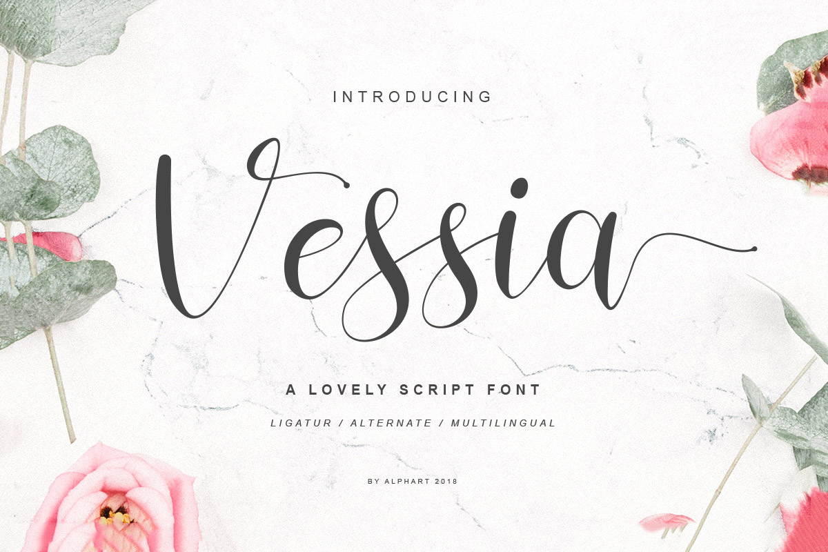 Vessia Modern Script Font