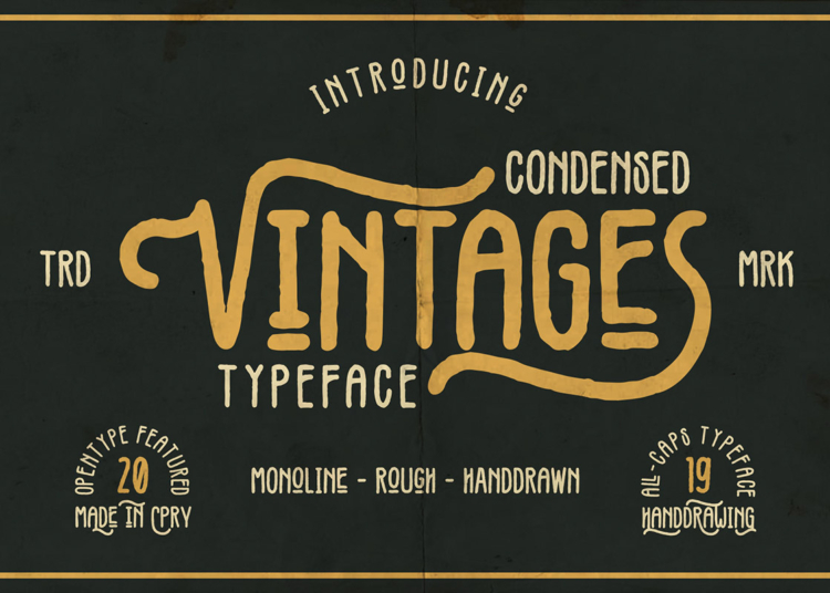 Free Vintages Display Font