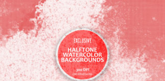 Halftone Watercolor Backgrounds Cover