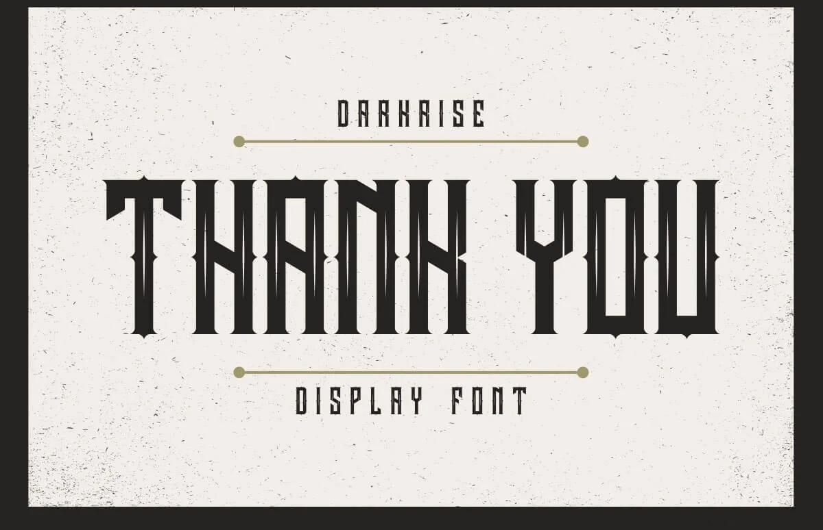 Darkrise Display Font Preview 5