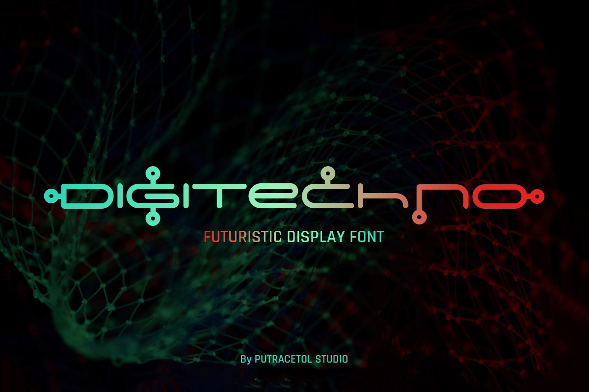Free Digitechno Display Font