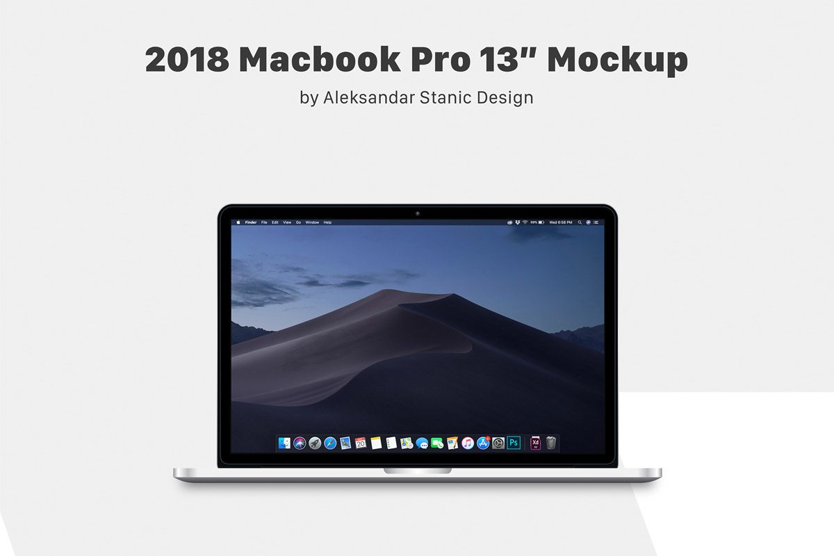 Free MacBook Pro 13 Mockup