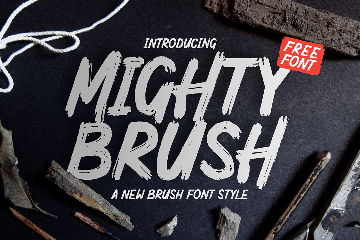 Free Mighty Brush Font  Creativetacos