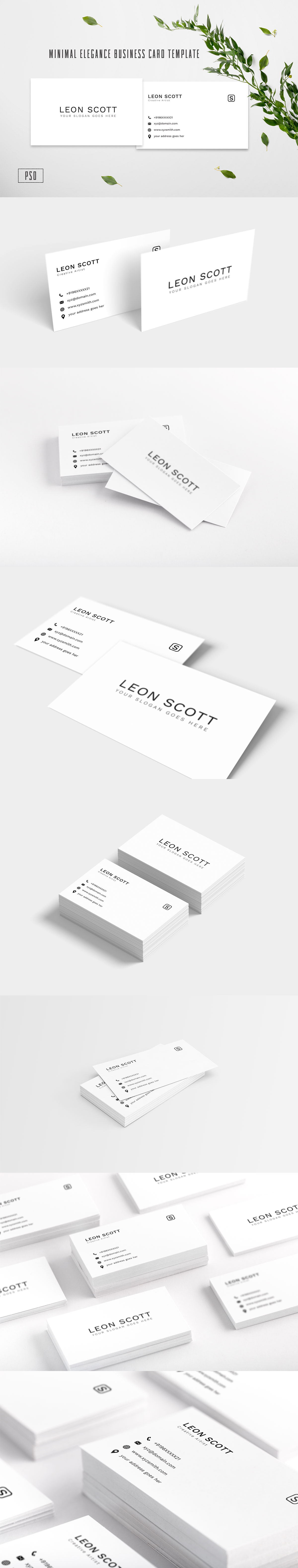 Free Minimal Elegance Business Card Template