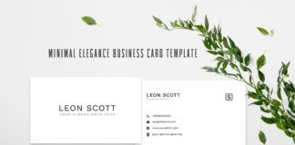 Free Minimal Elegance Business Card Template