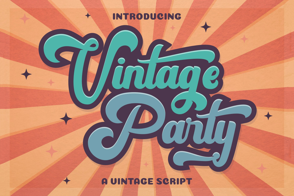 Free Vintage Party Display Font
