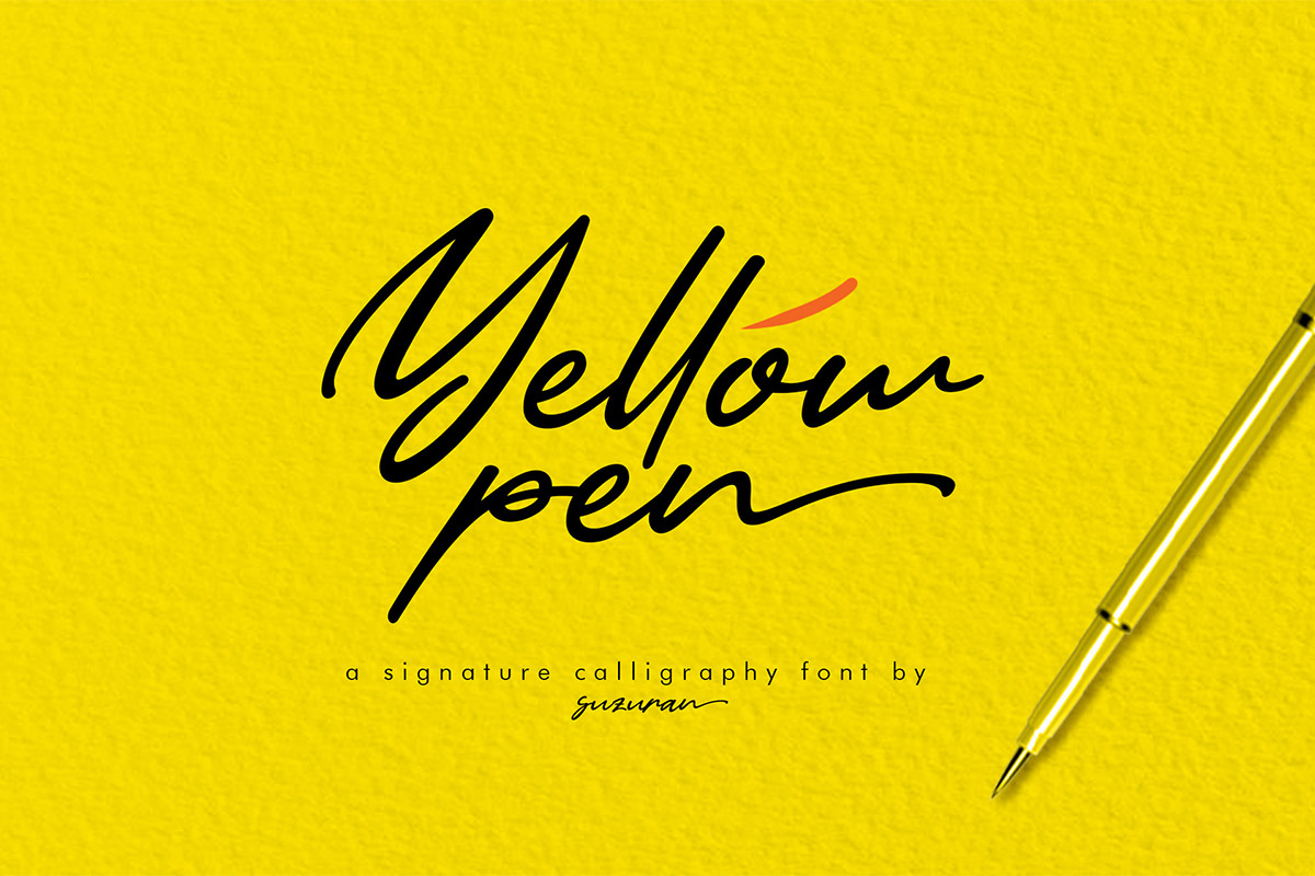 Free Yellow Pen Script Font