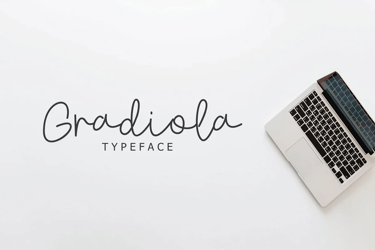 Gradiola Script Font Preview 4