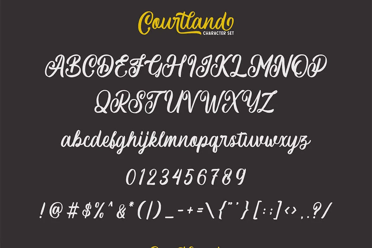Courtland Vintage Script Font Preview 3