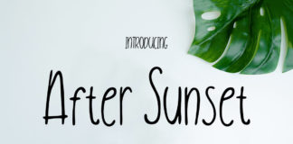 Free After Sunset Condensed Handwritten Font