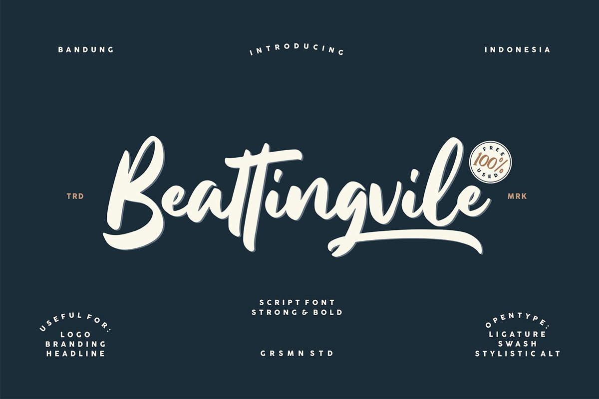 Free Beattingvile Script Font
