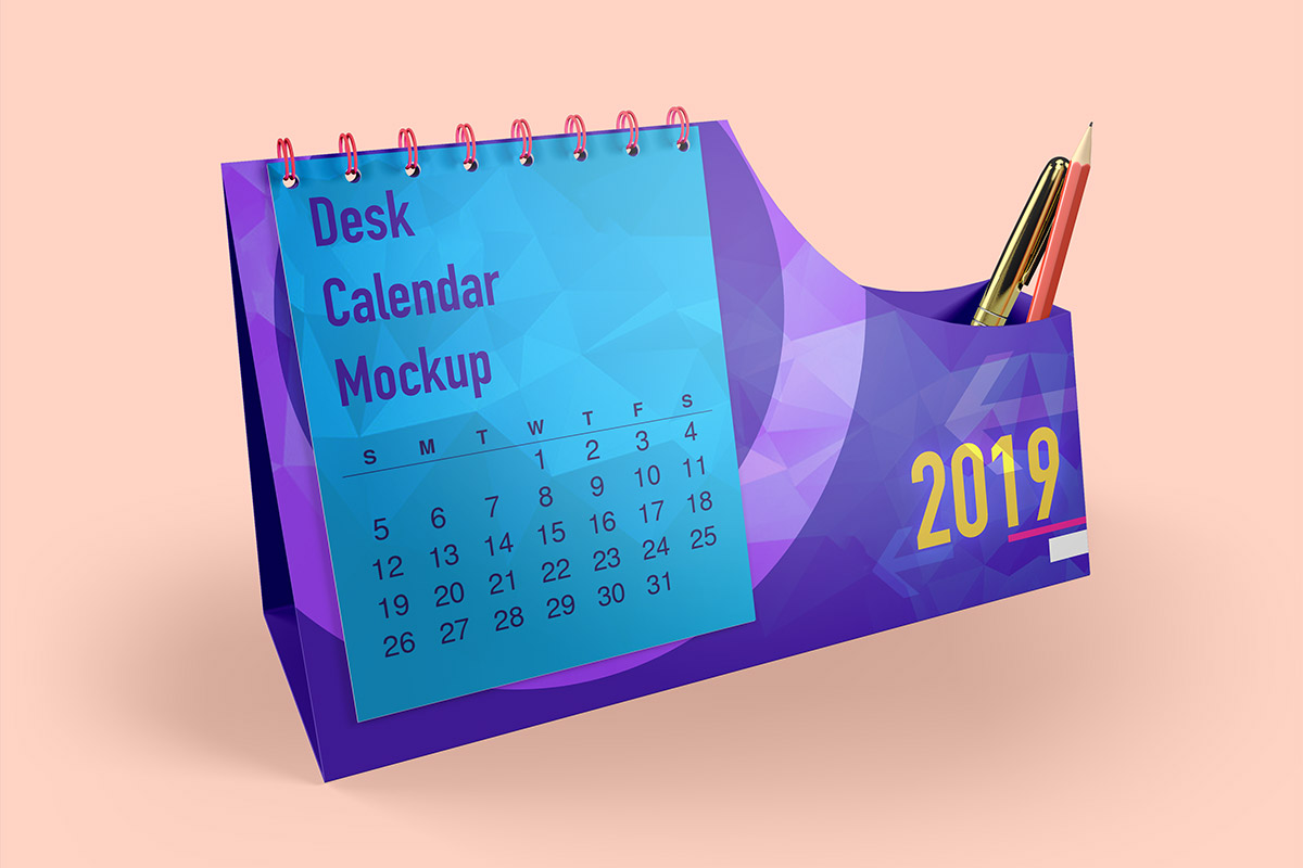 Free Calendar Desk Mockups