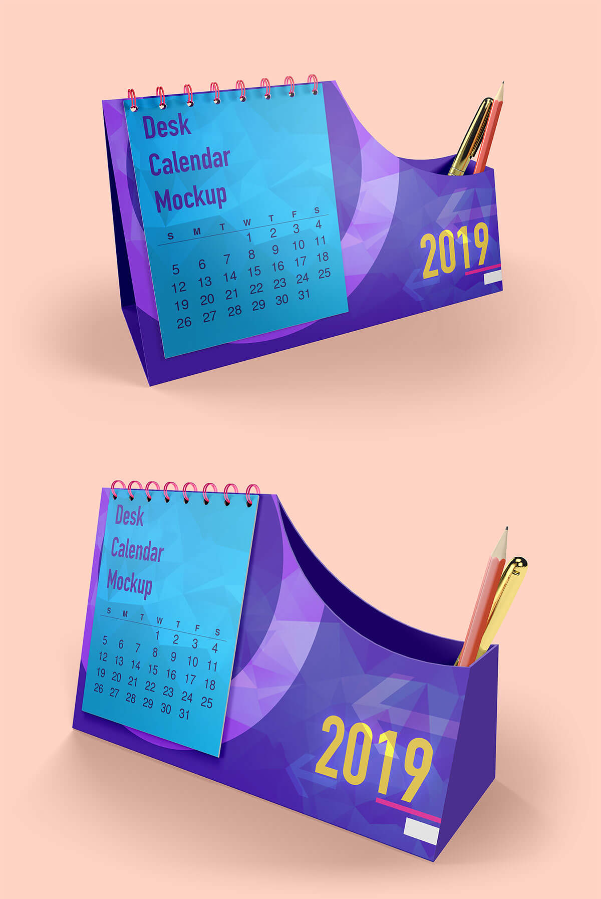 Free Calendar Desk Mockups