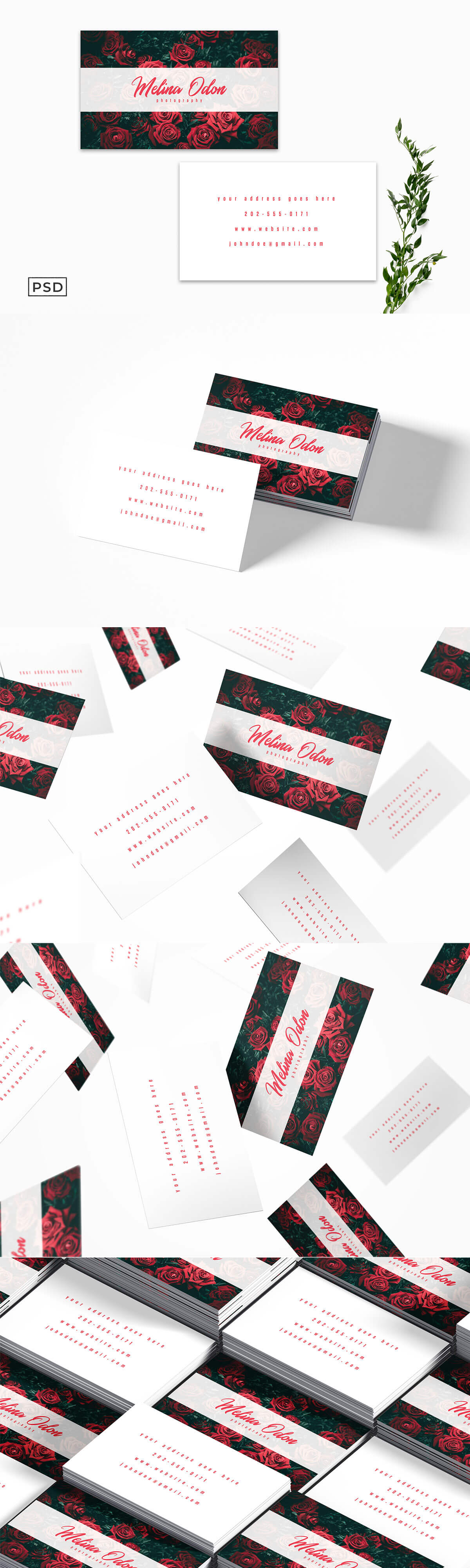 Free Floral Business Card Template