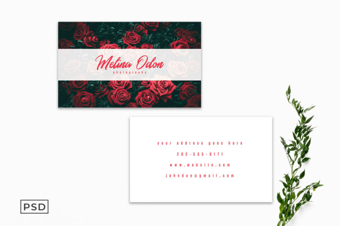 Free Minimal Floral Business Card Template
