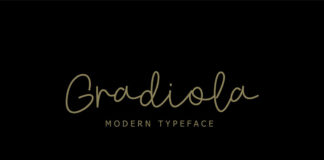 Free Gradiola Modern Script Font