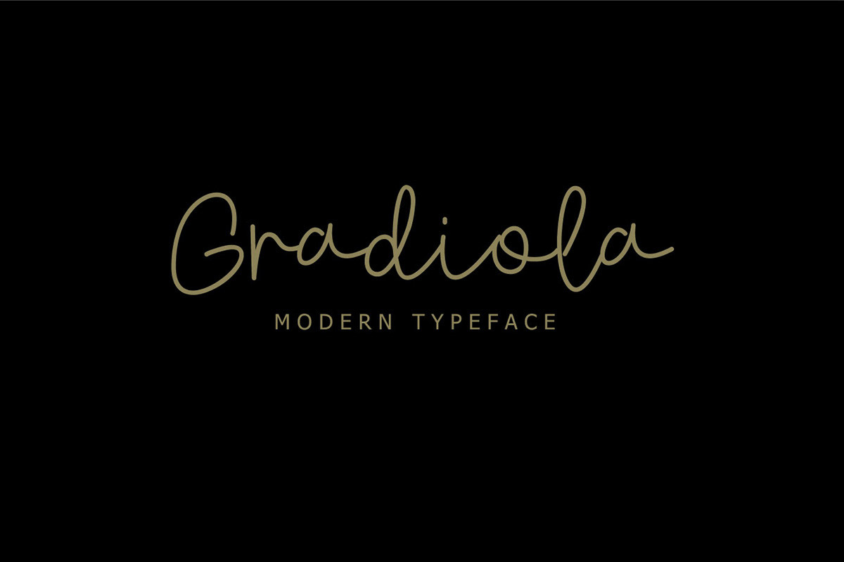 Free Gradiola Modern Script Font