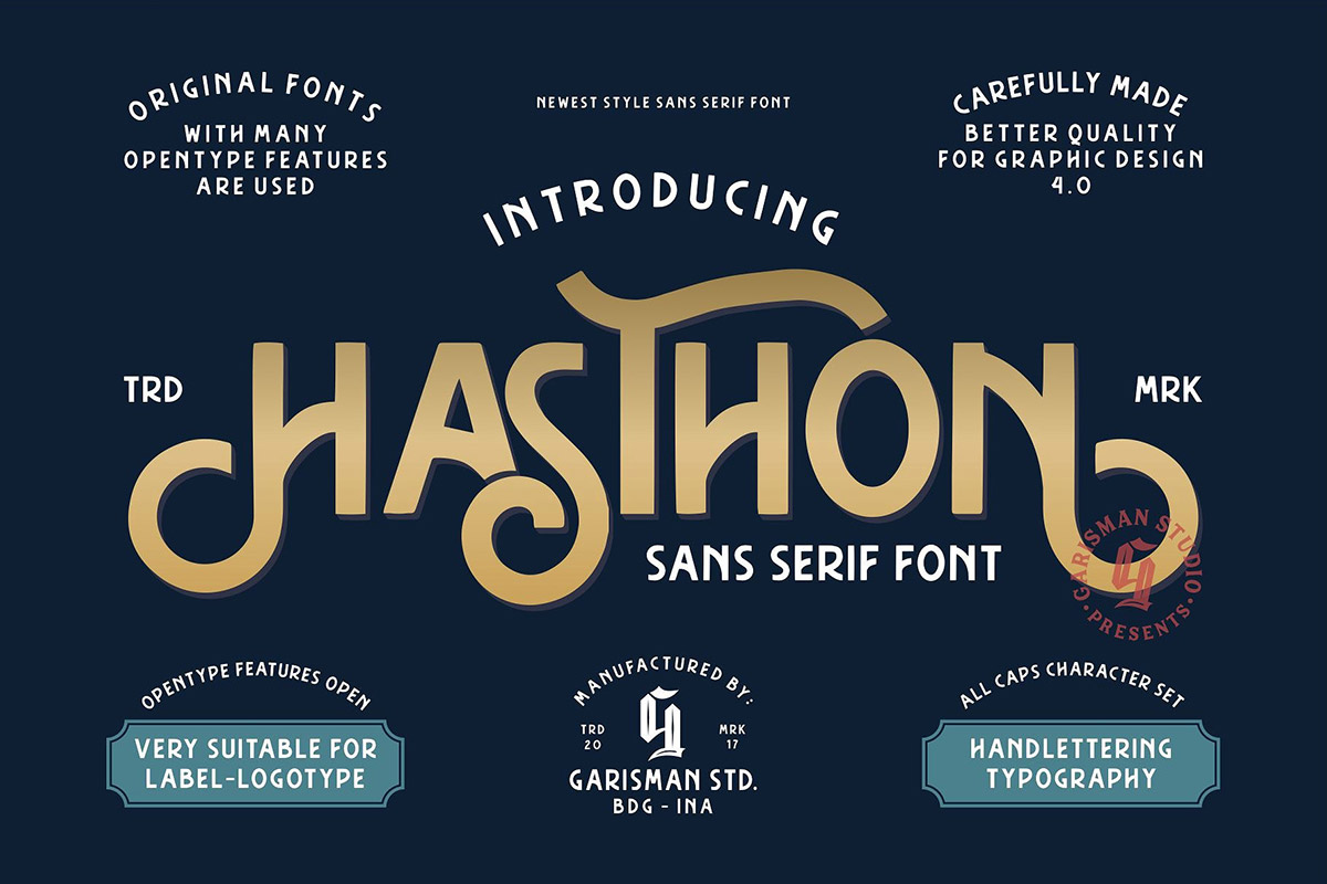 Free Hasthon Sans Serif Font