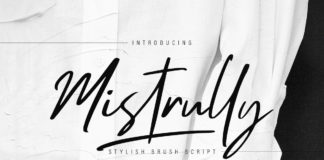 Free Mistrully Brush Script Font