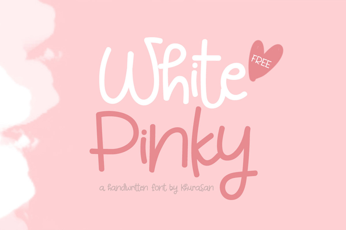 Free White Pinky Handwritten Font