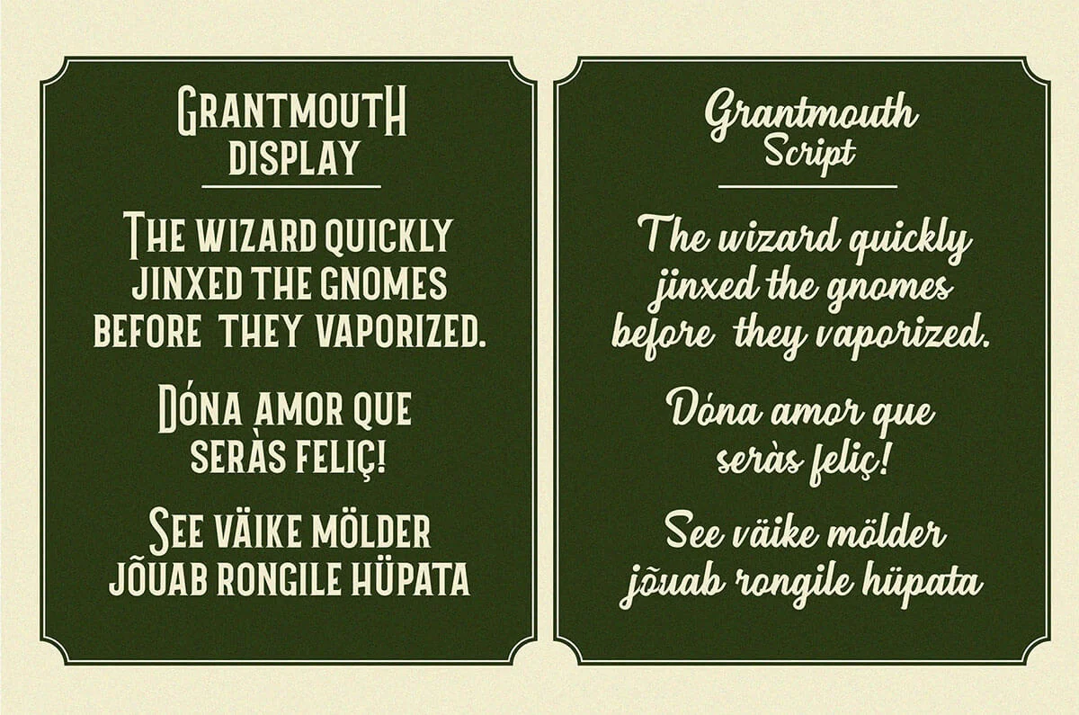 Grantmouth Display Font Preview 3