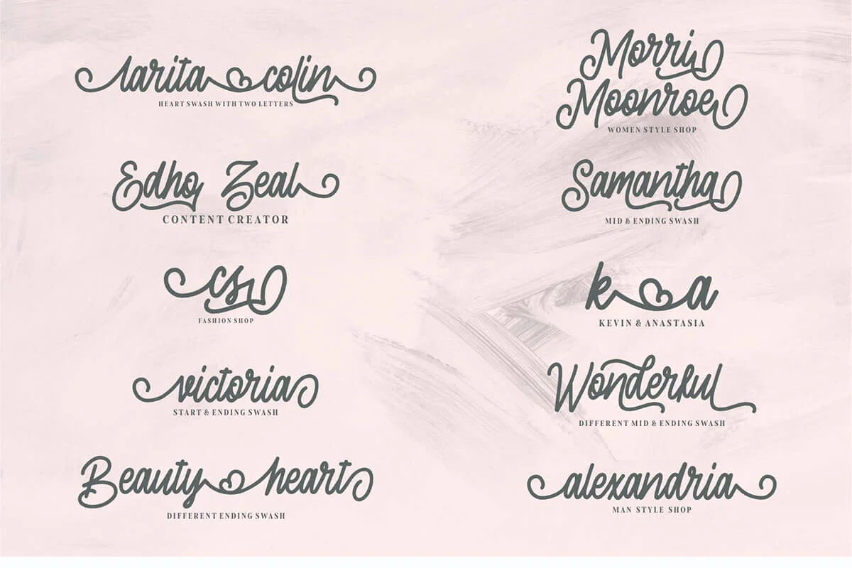 Sherly Shane Script Font Preview 3