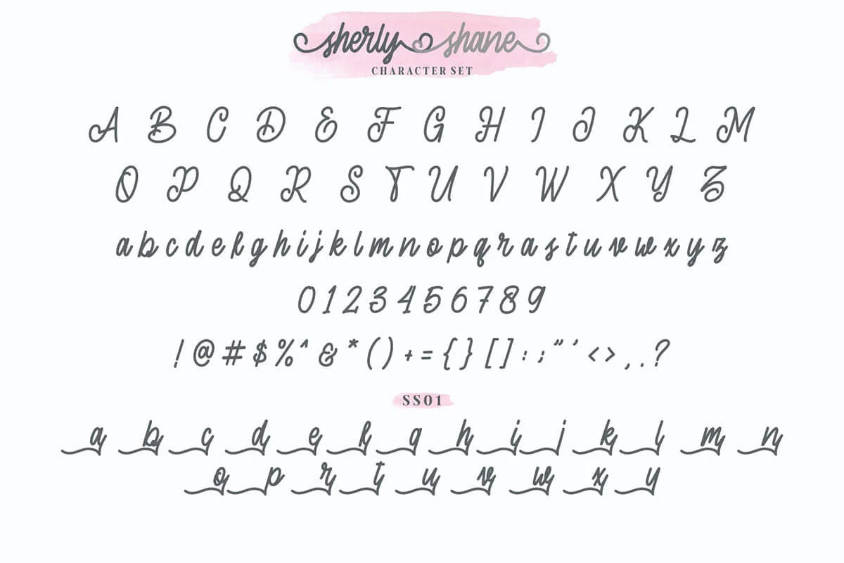 Sherly Shane Script Font Preview 4