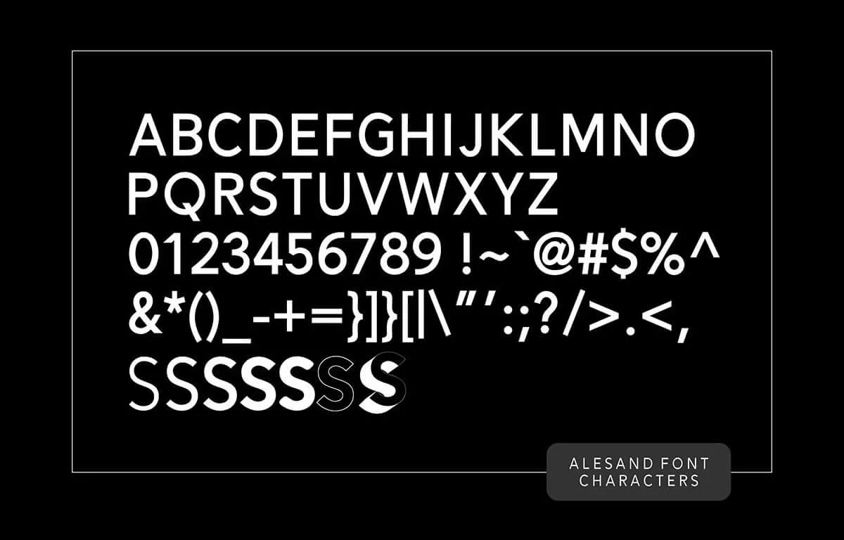 Alesand Sans Serif Font Family Preview 6
