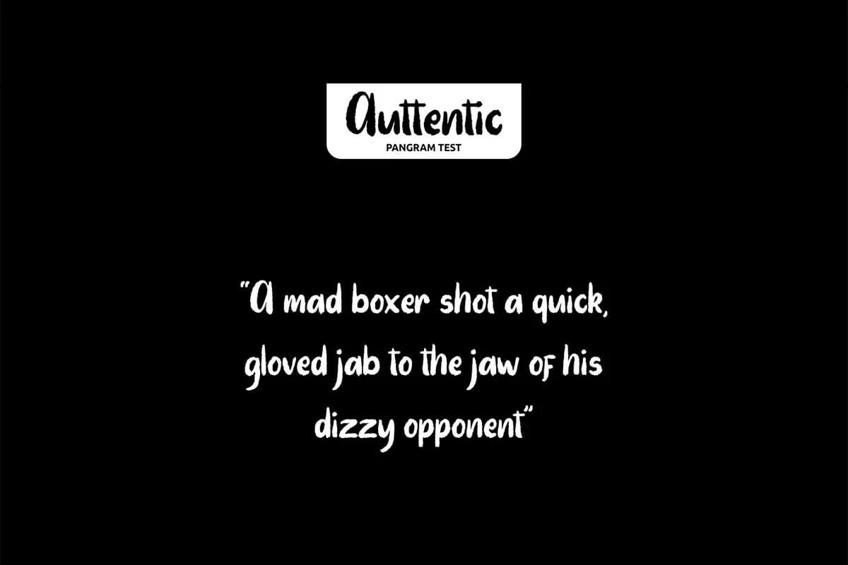 Auttentic Display Font Preview 2