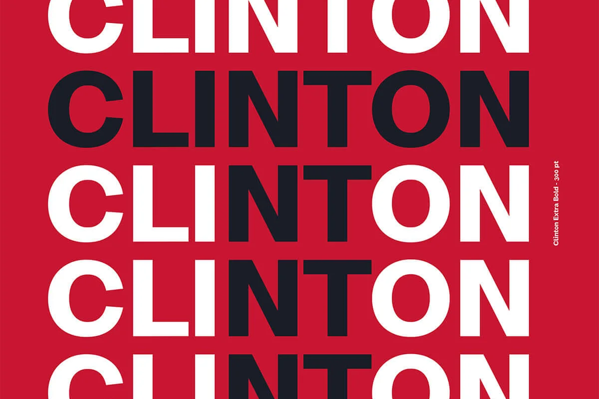 Clinton Sans Serif Font Family Preview 1