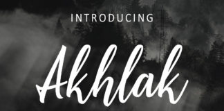 Free Akhlak Handwritten Font