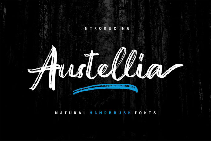 Free Austellia Handbrush Font