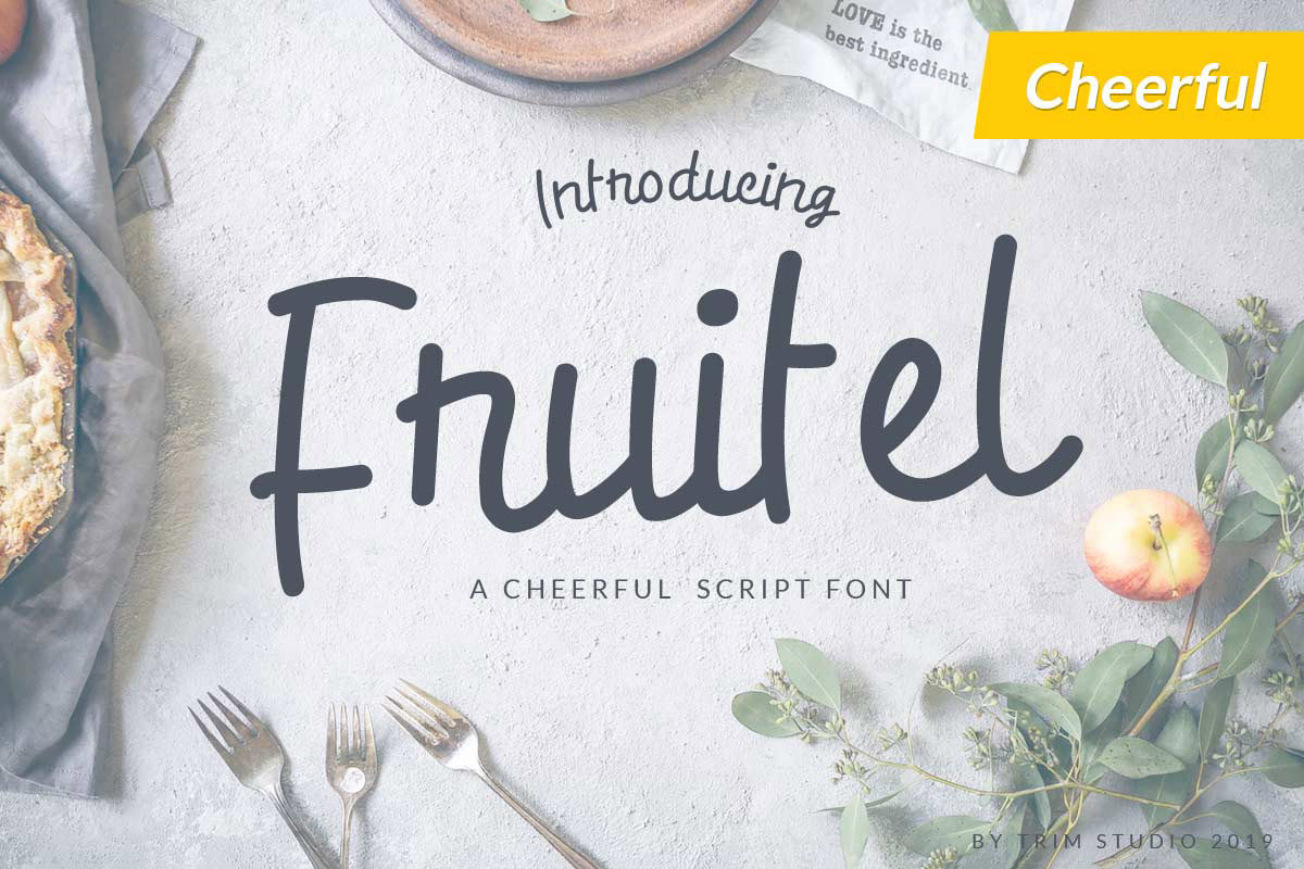 Free Fruitel Kids School Script Font