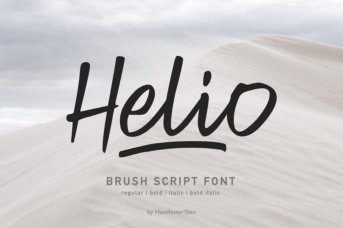 Free Helio Brush Script Font