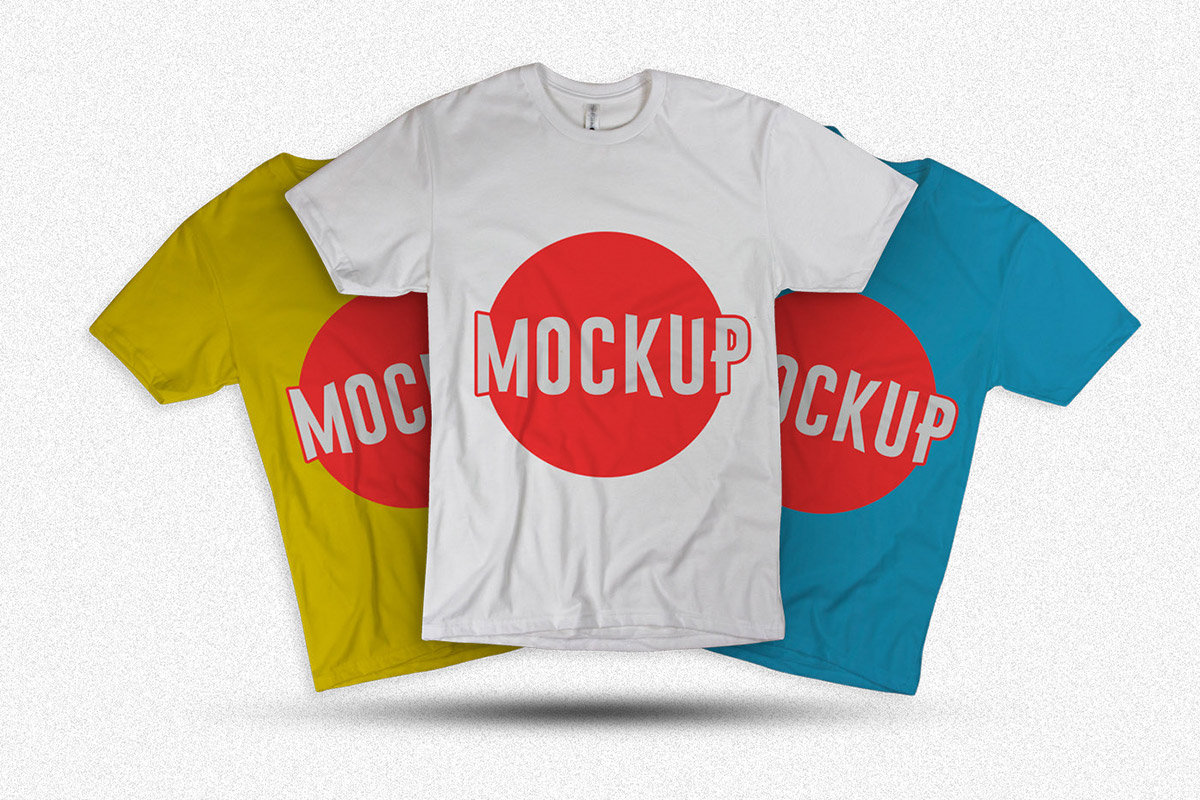 Free Multicolored T-Shirt Mockup