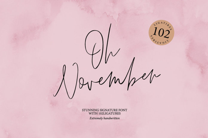 Free Oh November Trendy Script Font