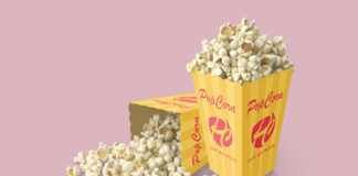 Free Popcorn Box Mockup