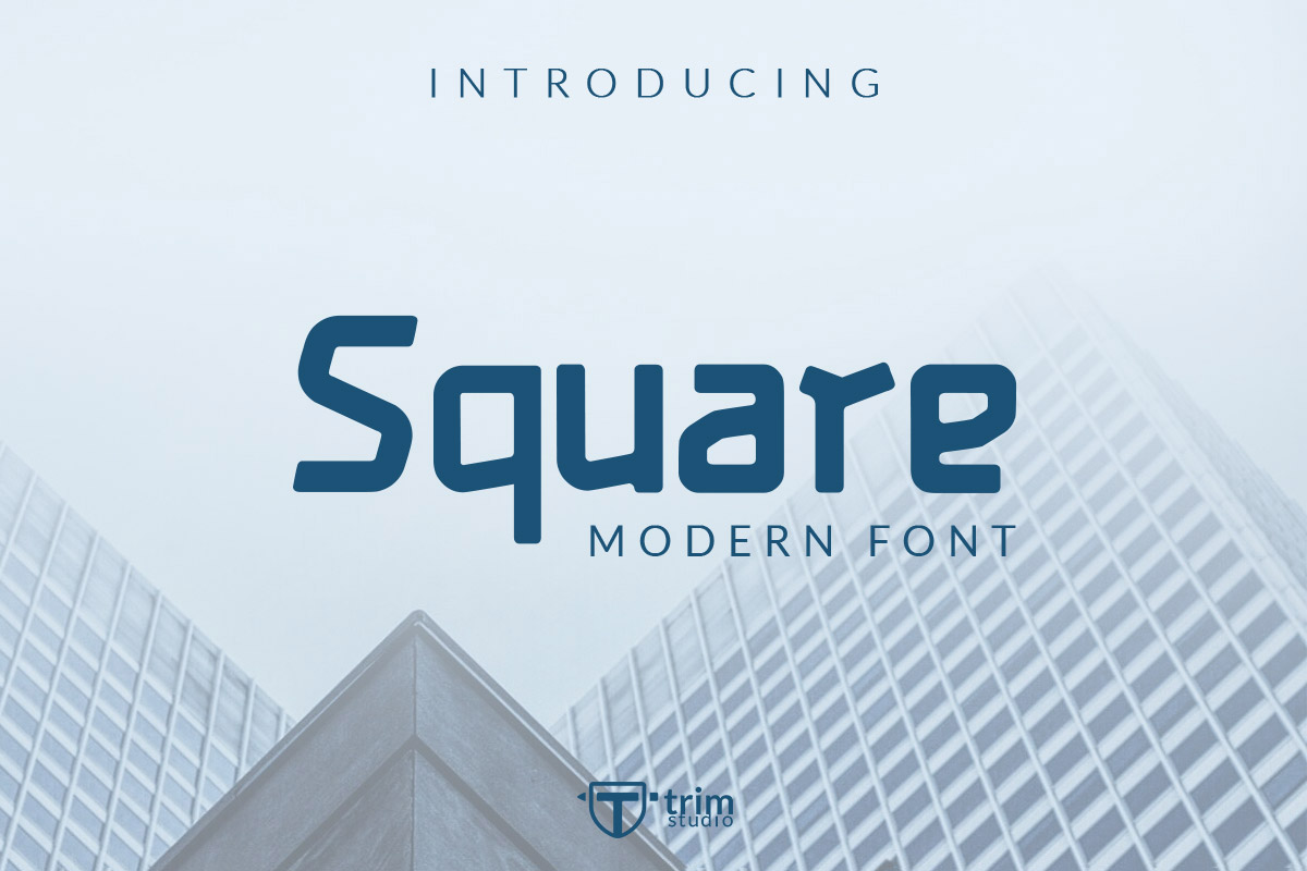 Free Square Display Font
