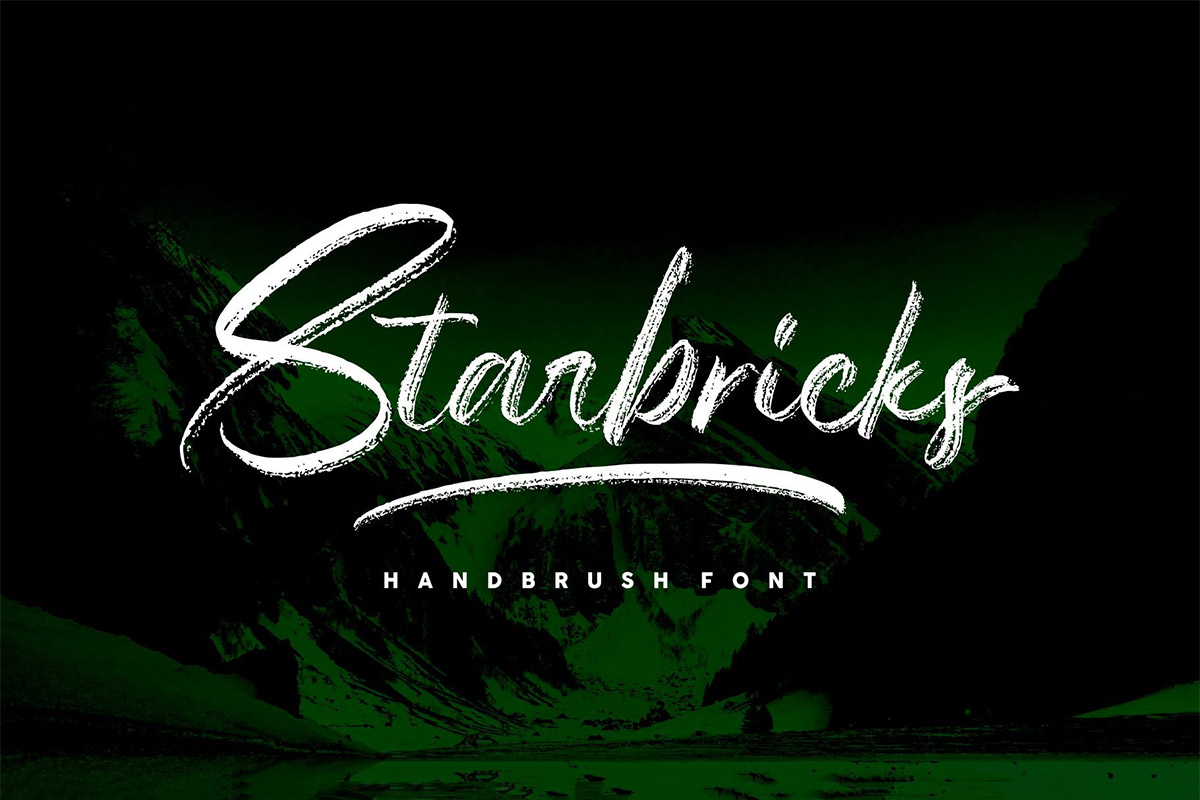 Free Starbricks Handbrush Font