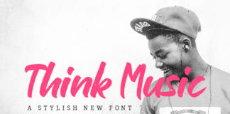 Free Think Music Brush Font