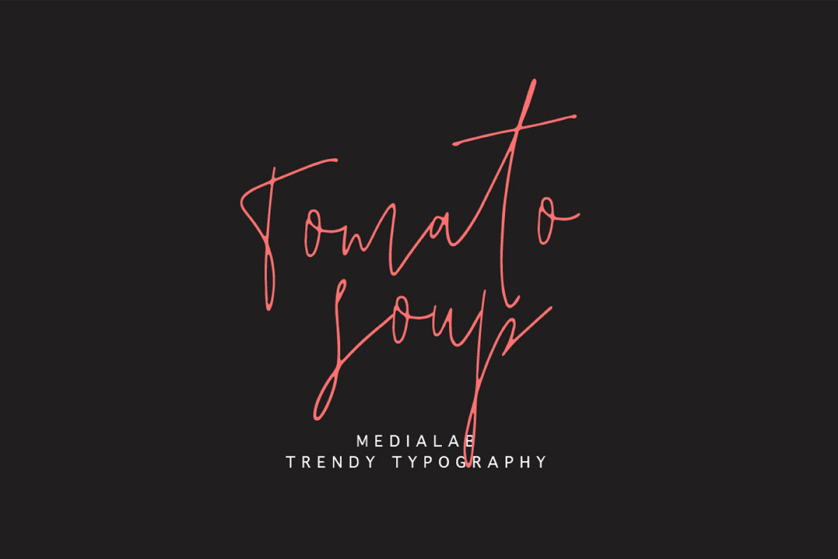 Tomato Soup Trendy Script Font