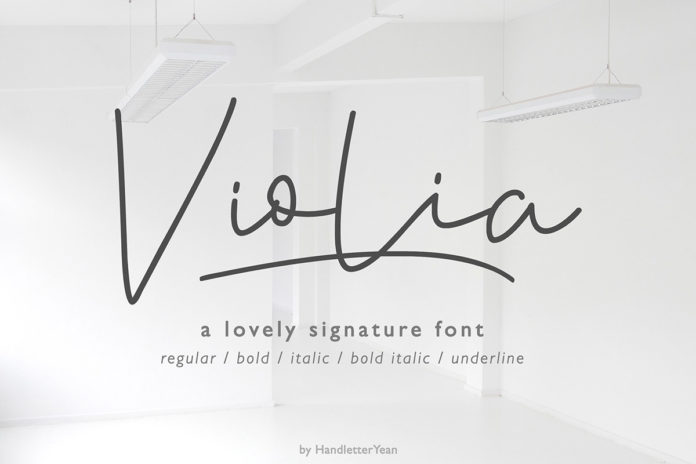 Free Violia Signature Font