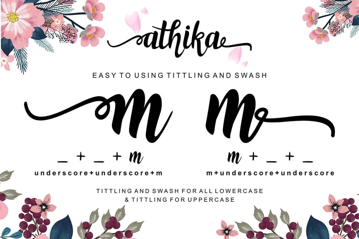 Athika Script Font Preview 2