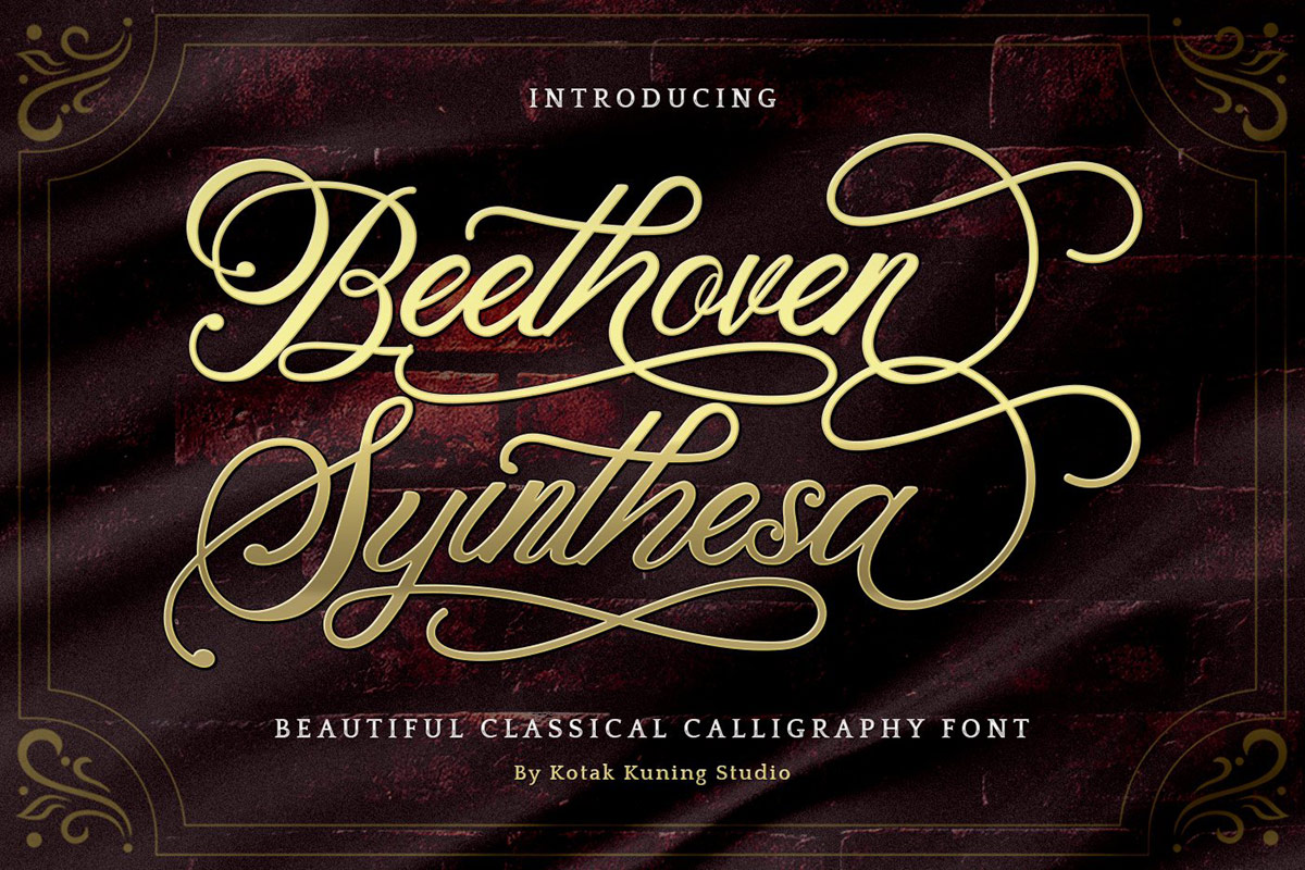 Beethoven Syinthesa Calligraphy Font
