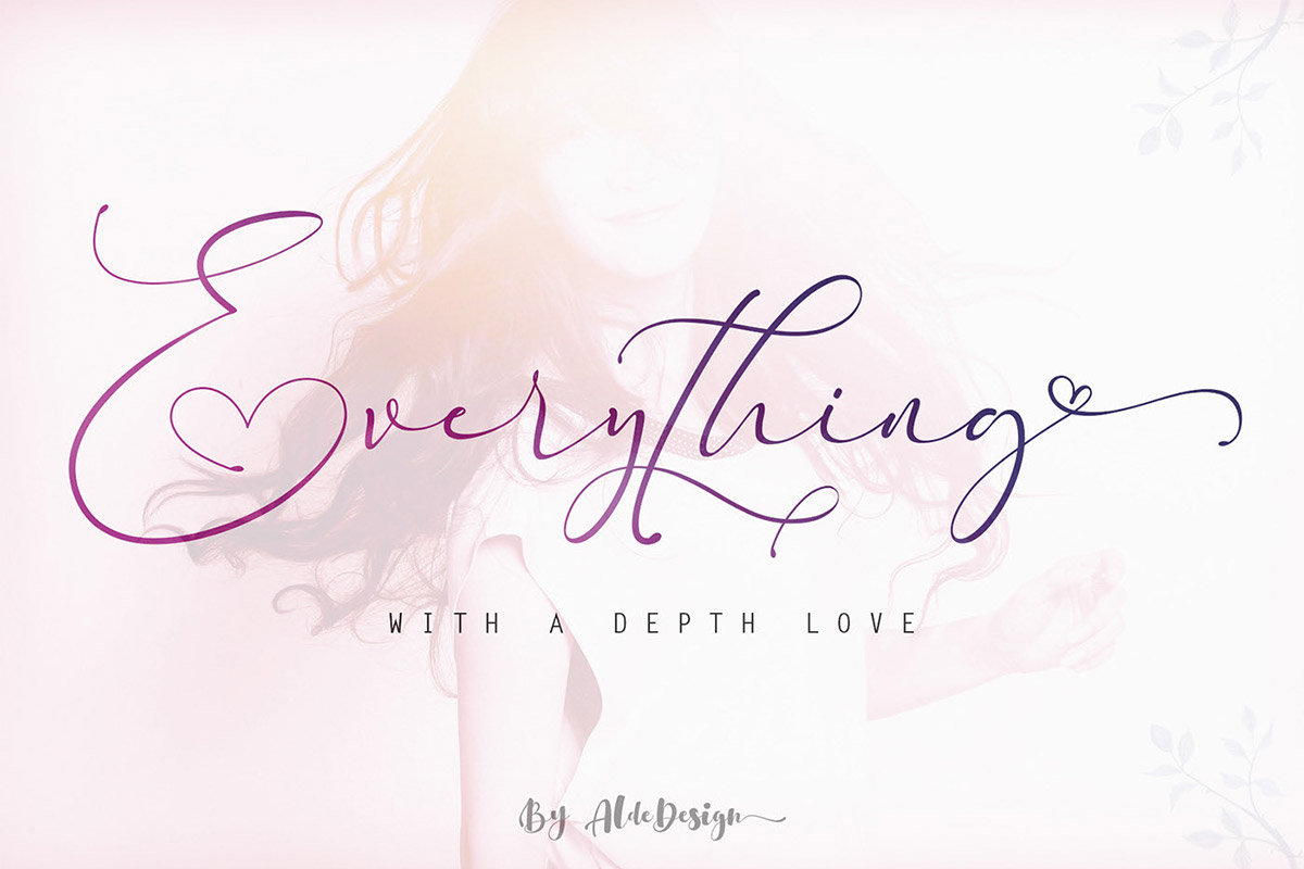 Free Everything Calligraphy Font
