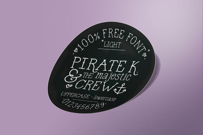 Free Pirate K Handmade Font